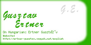 gusztav ertner business card